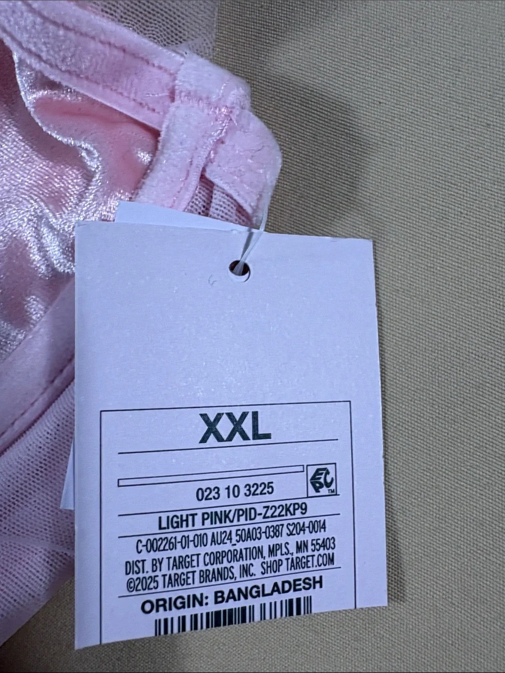 Auden Pink Velour Ruffle Lingerie Set Womens XXL Thong Underwire Matching NWT